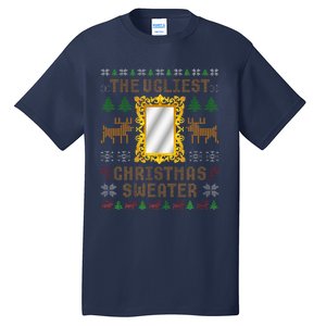 The Ugliest Ugly Christmas Sweater With Mirror Funny Xmas Tall T-Shirt