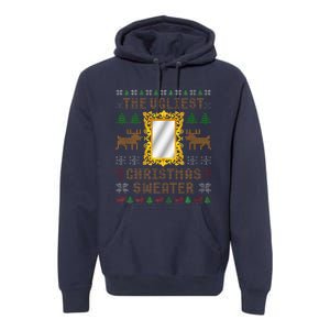 The Ugliest Ugly Christmas Sweater With Mirror Funny Xmas Premium Hoodie