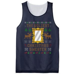 The Ugliest Ugly Christmas Sweater With Mirror Funny Xmas Mesh Reversible Basketball Jersey Tank