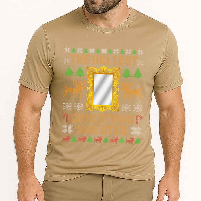 The Ugliest Ugly Christmas Sweater With Mirror Funny Xmas Performance Shirt