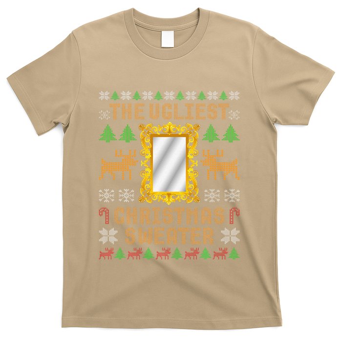 The Ugliest Ugly Christmas Sweater With Mirror Funny Xmas T-Shirt