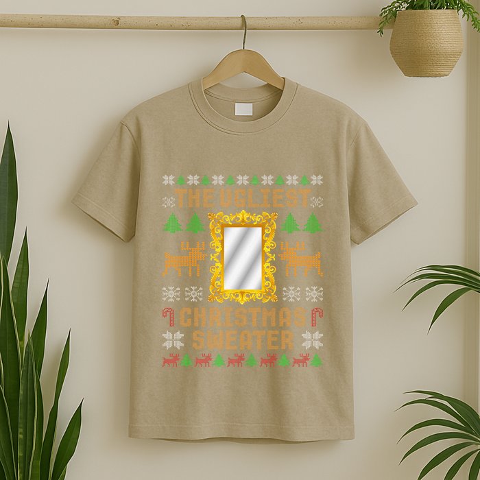 The Ugliest Ugly Christmas Sweater With Mirror Funny Xmas T-Shirt