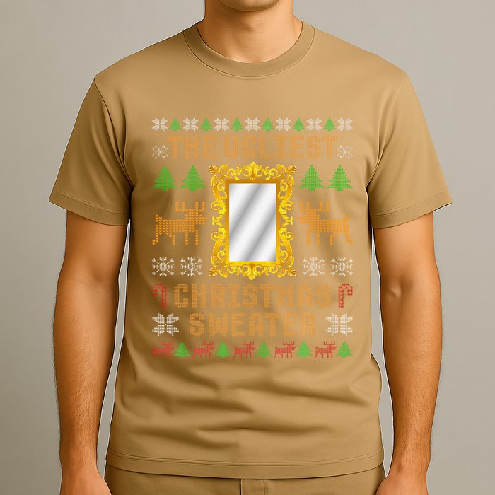 The Ugliest Ugly Christmas Sweater With Mirror Funny Xmas T-Shirt