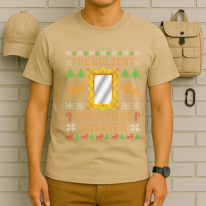 The Ugliest Ugly Christmas Sweater With Mirror Funny Xmas T-Shirt