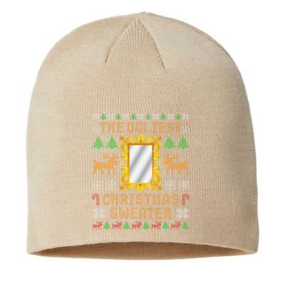 The Ugliest Ugly Christmas Sweater With Mirror Funny Xmas Sustainable Beanie