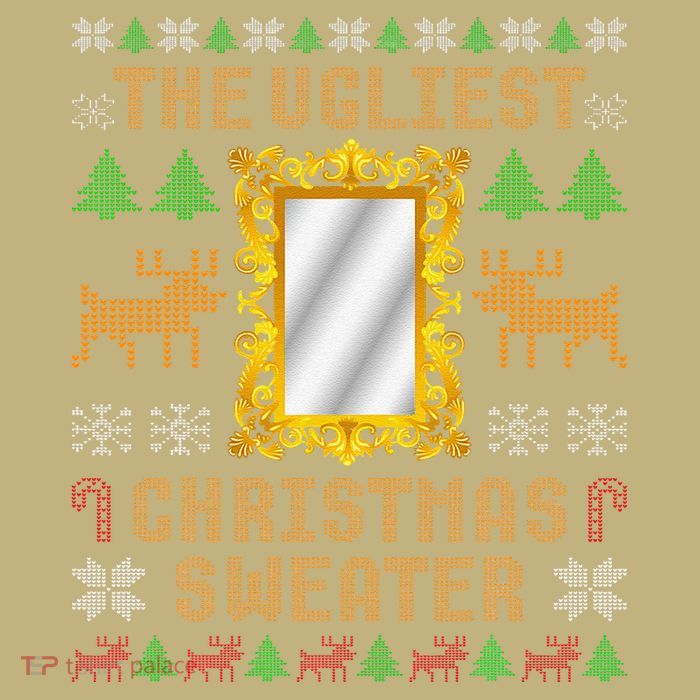 The Ugliest Ugly Christmas Sweater With Mirror Funny Xmas Sustainable Beanie