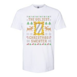 The Ugliest Ugly Christmas Sweater With Mirror Funny Xmas Softstyle CVC T-Shirt