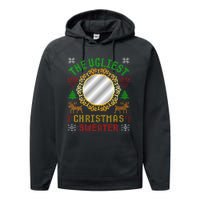 The Ugliest Ugly Christmas Sweater With Mirror Funny Xmas Performance Fleece Hoodie