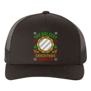 The Ugliest Ugly Christmas Sweater With Mirror Funny Xmas Yupoong Adult 5-Panel Trucker Hat