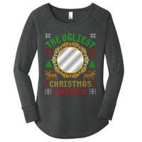 The Ugliest Ugly Christmas Sweater With Mirror Funny Xmas Women's Perfect Tri Tunic Long Sleeve Shirt