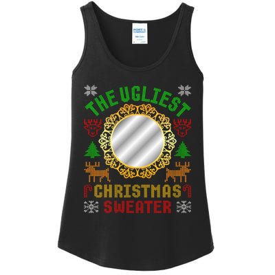 The Ugliest Ugly Christmas Sweater With Mirror Funny Xmas Ladies Essential Tank