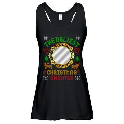 The Ugliest Ugly Christmas Sweater With Mirror Funny Xmas Ladies Essential Flowy Tank