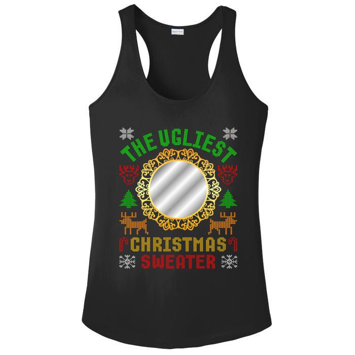 The Ugliest Ugly Christmas Sweater With Mirror Funny Xmas Ladies PosiCharge Competitor Racerback Tank