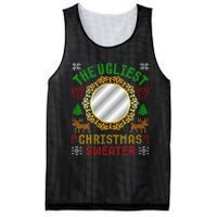 The Ugliest Ugly Christmas Sweater With Mirror Funny Xmas Mesh Reversible Basketball Jersey Tank