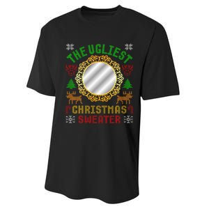 The Ugliest Ugly Christmas Sweater With Mirror Funny Xmas Performance Sprint T-Shirt