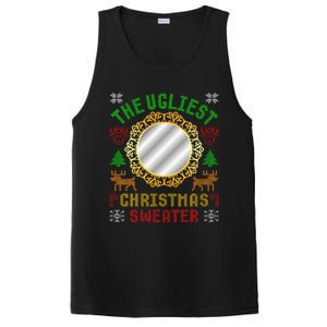 The Ugliest Ugly Christmas Sweater With Mirror Funny Xmas PosiCharge Competitor Tank