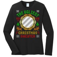 The Ugliest Ugly Christmas Sweater With Mirror Funny Xmas Ladies Long Sleeve Shirt