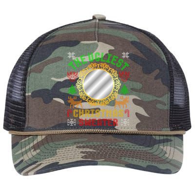 The Ugliest Ugly Christmas Sweater With Mirror Funny Xmas Retro Rope Trucker Hat Cap