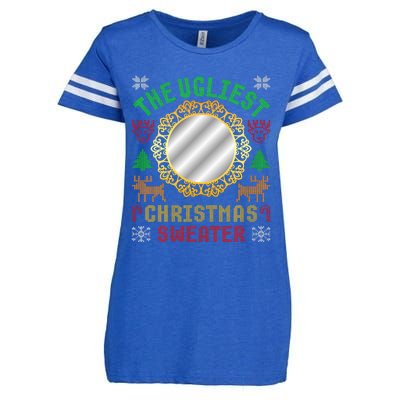 The Ugliest Ugly Christmas Sweater With Mirror Funny Xmas Enza Ladies Jersey Football T-Shirt