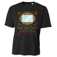 The Ugliest Ugly Christmas Sweater With Mirror Funny Xmas Cooling Performance Crew T-Shirt