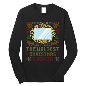 The Ugliest Ugly Christmas Sweater With Mirror Funny Xmas Long Sleeve Shirt