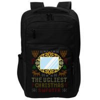 The Ugliest Ugly Christmas Sweater With Mirror Funny Xmas Impact Tech Backpack