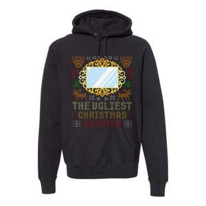 The Ugliest Ugly Christmas Sweater With Mirror Funny Xmas Premium Hoodie