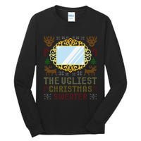 The Ugliest Ugly Christmas Sweater With Mirror Funny Xmas Tall Long Sleeve T-Shirt