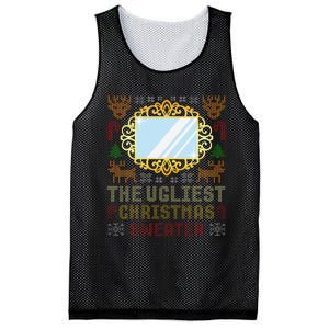 The Ugliest Ugly Christmas Sweater With Mirror Funny Xmas Mesh Reversible Basketball Jersey Tank