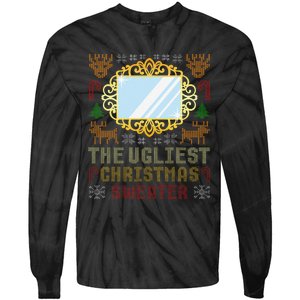 The Ugliest Ugly Christmas Sweater With Mirror Funny Xmas Tie-Dye Long Sleeve Shirt