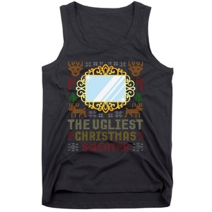 The Ugliest Ugly Christmas Sweater With Mirror Funny Xmas Tank Top