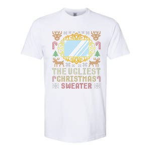 The Ugliest Ugly Christmas Sweater With Mirror Funny Xmas Softstyle CVC T-Shirt