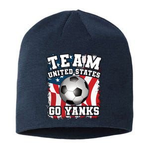 Team USA US Soccer 2022 World Cup Go Yanks American Flag Ball Sustainable Beanie