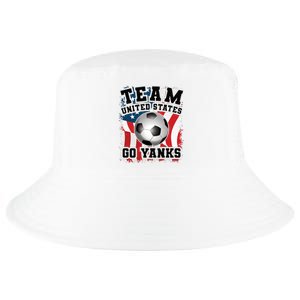 Team USA US Soccer 2022 World Cup Go Yanks American Flag Ball Cool Comfort Performance Bucket Hat