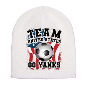 Team USA US Soccer 2022 World Cup Go Yanks American Flag Ball Short Acrylic Beanie