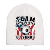 Team USA US Soccer 2022 World Cup Go Yanks American Flag Ball Short Acrylic Beanie