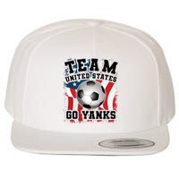 Team USA US Soccer 2022 World Cup Go Yanks American Flag Ball Wool Snapback Cap