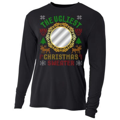 The Ugliest Ugly Christmas Sweater With Mirror Funny Xmas Cooling Performance Long Sleeve Crew