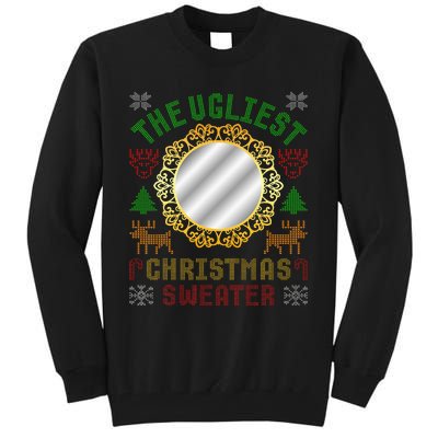 The Ugliest Ugly Christmas Sweater With Mirror Funny Xmas Tall Sweatshirt