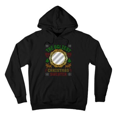 The Ugliest Ugly Christmas Sweater With Mirror Funny Xmas Tall Hoodie