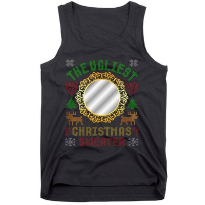 The Ugliest Ugly Christmas Sweater With Mirror Funny Xmas Tank Top