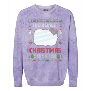 The Ugliest Ugly Christmas Sweater With Mirror Funny Xmas Colorblast Crewneck Sweatshirt