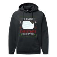 The Ugliest Ugly Christmas Sweater With Mirror Funny Xmas Performance Fleece Hoodie