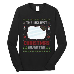 The Ugliest Ugly Christmas Sweater With Mirror Funny Xmas Long Sleeve Shirt