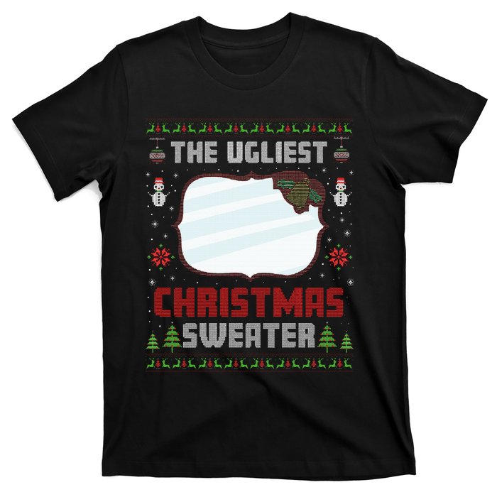 The Ugliest Ugly Christmas Sweater With Mirror Funny Xmas T-Shirt