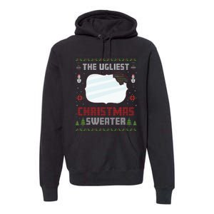 The Ugliest Ugly Christmas Sweater With Mirror Funny Xmas Premium Hoodie