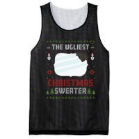 The Ugliest Ugly Christmas Sweater With Mirror Funny Xmas Mesh Reversible Basketball Jersey Tank