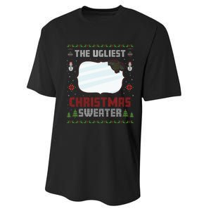 The Ugliest Ugly Christmas Sweater With Mirror Funny Xmas Performance Sprint T-Shirt