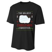 The Ugliest Ugly Christmas Sweater With Mirror Funny Xmas Performance Sprint T-Shirt