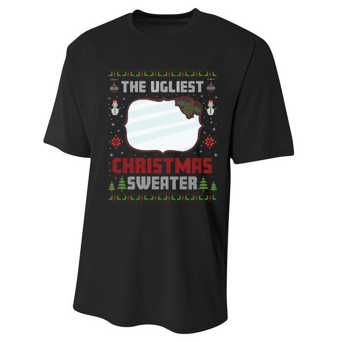 The Ugliest Ugly Christmas Sweater With Mirror Funny Xmas Performance Sprint T-Shirt